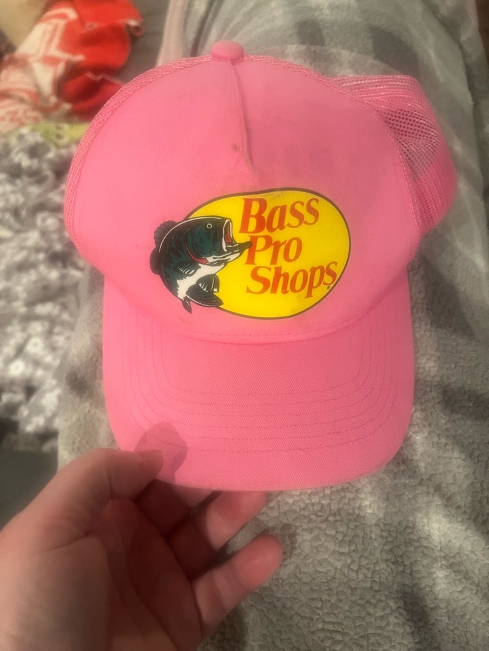 Bass Pro Shops Hot Pink Mesh Back Cap with Logo Patch